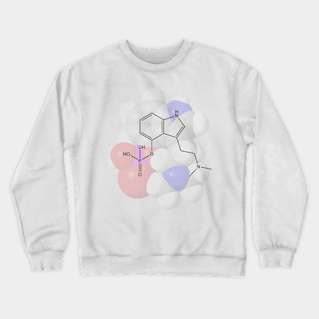 Psilocybin Molecule Chemistry Crewneck Sweatshirt by ChemECool